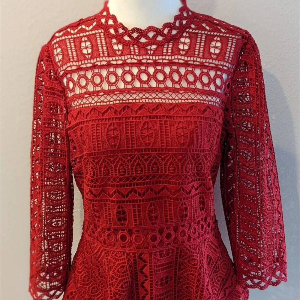 Anthropologie by Moulinette Souers Peplum Top Size 6